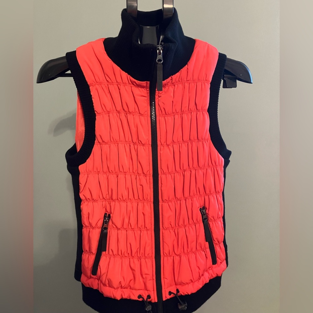 Calvin Klein Red and Black Quilted Vest